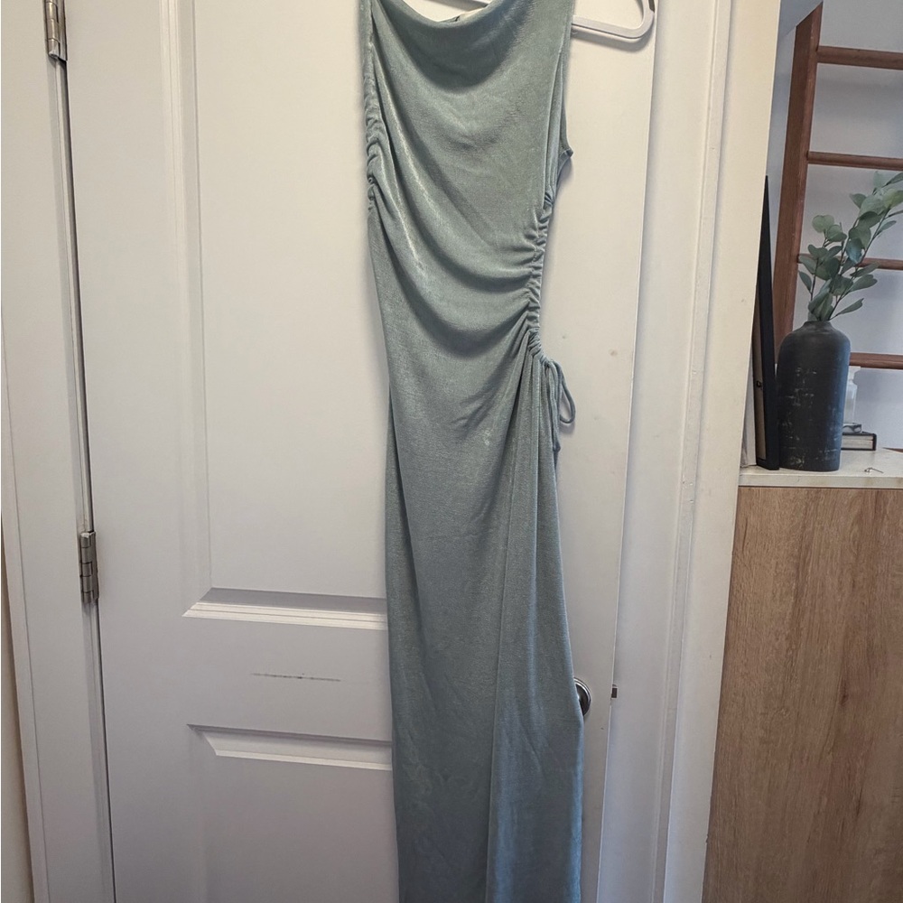 Hello Molly One Shoulder Light Blue Dress